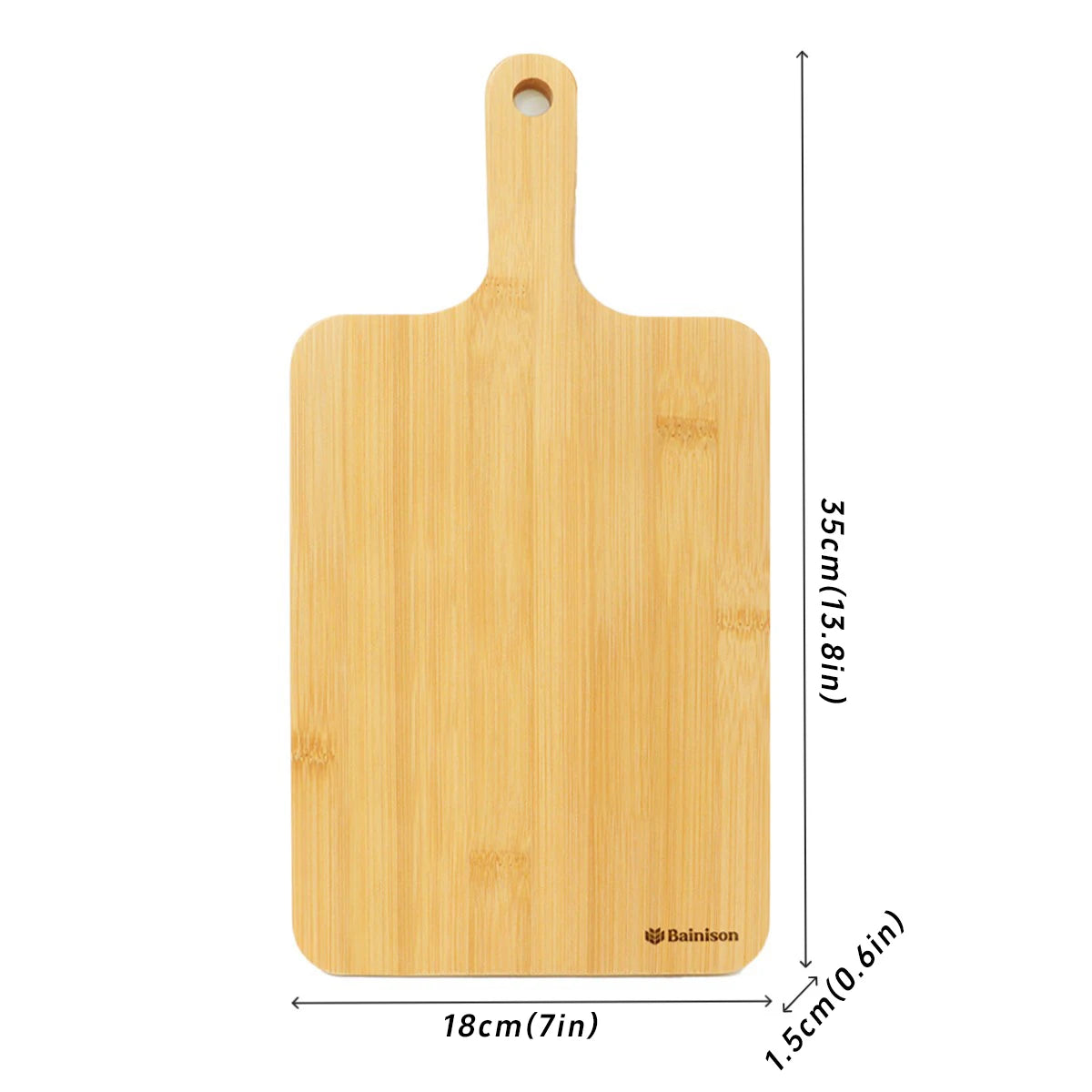 BainisonBamboo Cutting Board for Kitchen & Picnic – Waterproof, Grooved Surface for Non-Slip, Ideal for Fruits & Vegetables