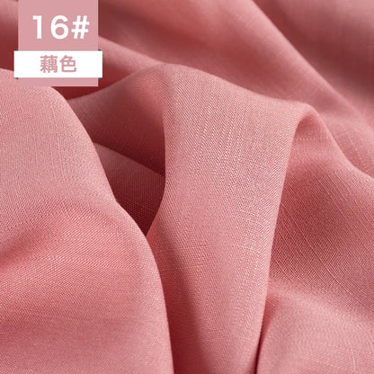 Bamboo Fabric By The Meter Cotton Linen Slub Clothing Pants Dress Skirt Brocade Fabrics Summer for Sewing Black White Blue Per