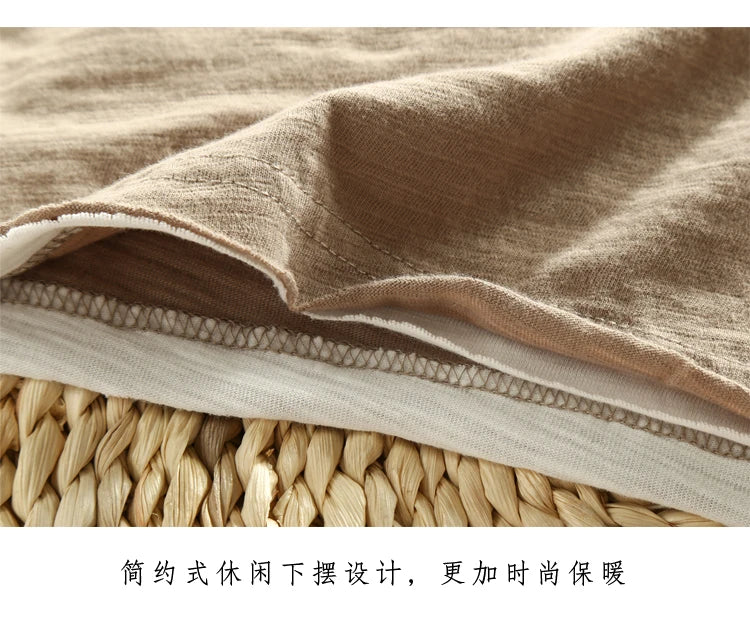 Men Spring Autumn Fashion Brand China Style Bamboo Cotton Fake Two Pieces V-neck Long Sleeve T-shirt Male Casual Thin Tee Tshirt