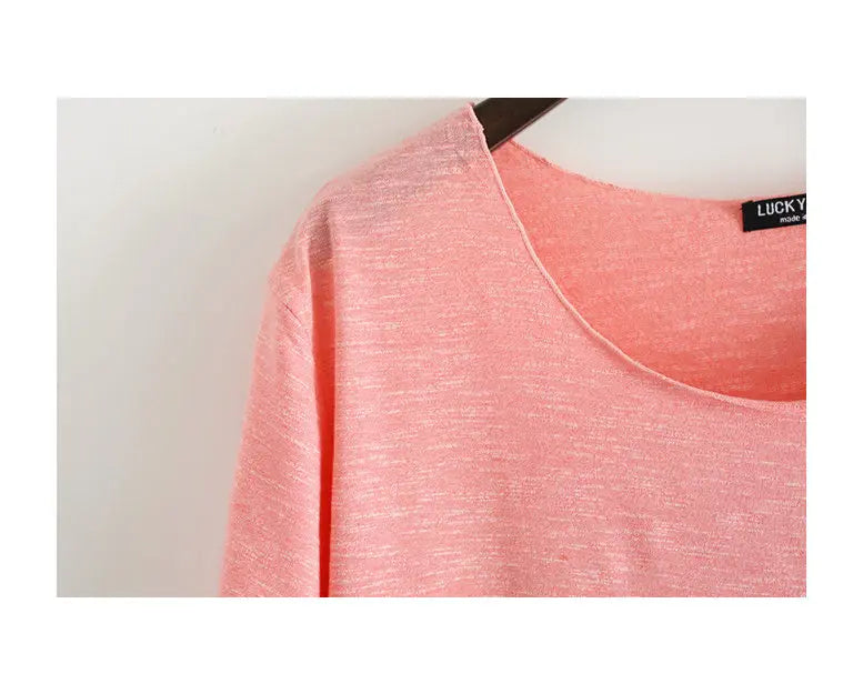 Women Bamboo  T-shirt Round Neck Solid Color Summer Tshirt Girl Cooling Short-sleeved Floral Casual Ouc365a