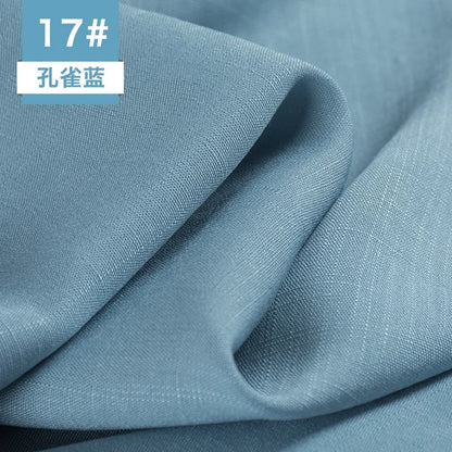 Bamboo Fabric By The Meter Cotton Linen Slub Clothing Pants Dress Skirt Brocade Fabrics Summer for Sewing Black White Blue Per