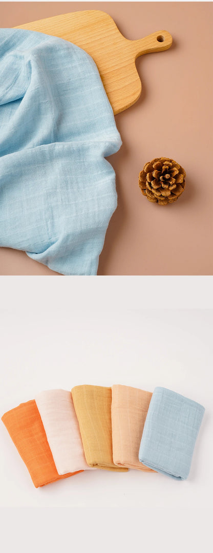 Kangobaby #My Soft Life# New 5pcs Pack Multi-Functional Bamboo Cotton Newborn Muslin Bib Antibacterial Baby Burp Cloth Set