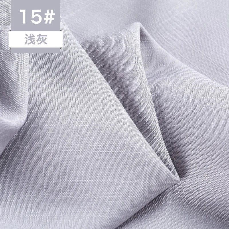 Bamboo Fabric By The Meter Cotton Linen Slub Clothing Pants Dress Skirt Brocade Fabrics Summer for Sewing Black White Blue Per