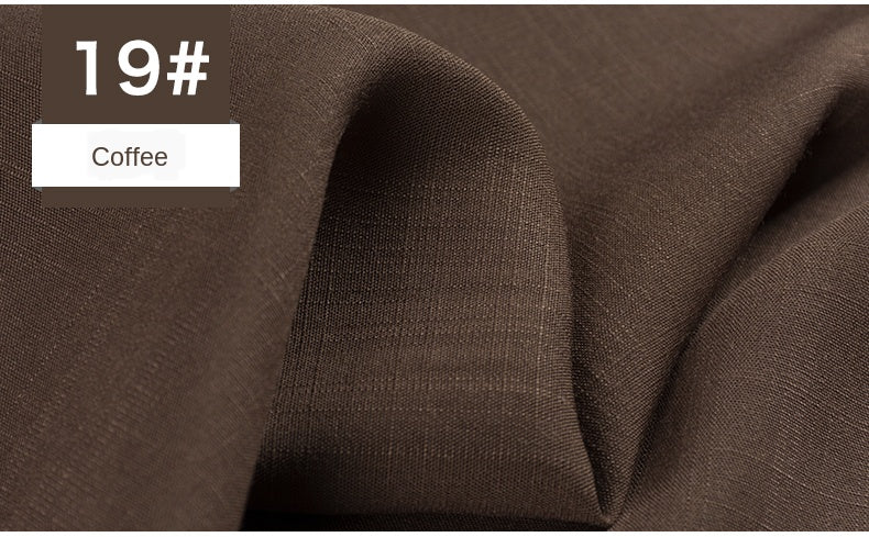 Bamboo Fabric By The Meter Cotton Linen Slub Clothing Pants Dress Skirt Brocade Fabrics Summer for Sewing Black White Blue Per