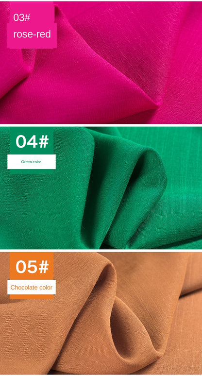 Bamboo Fabric By The Meter Cotton Linen Slub Clothing Pants Dress Skirt Brocade Fabrics Summer for Sewing Black White Blue Per