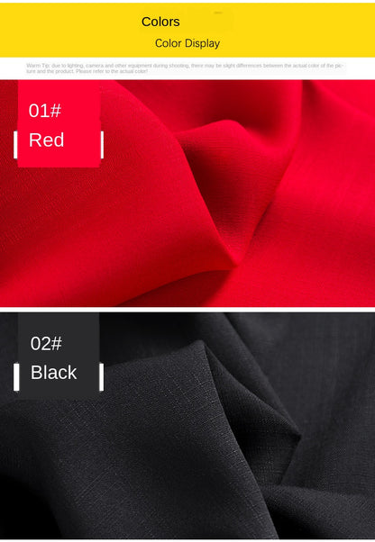 Bamboo Fabric By The Meter Cotton Linen Slub Clothing Pants Dress Skirt Brocade Fabrics Summer for Sewing Black White Blue Per