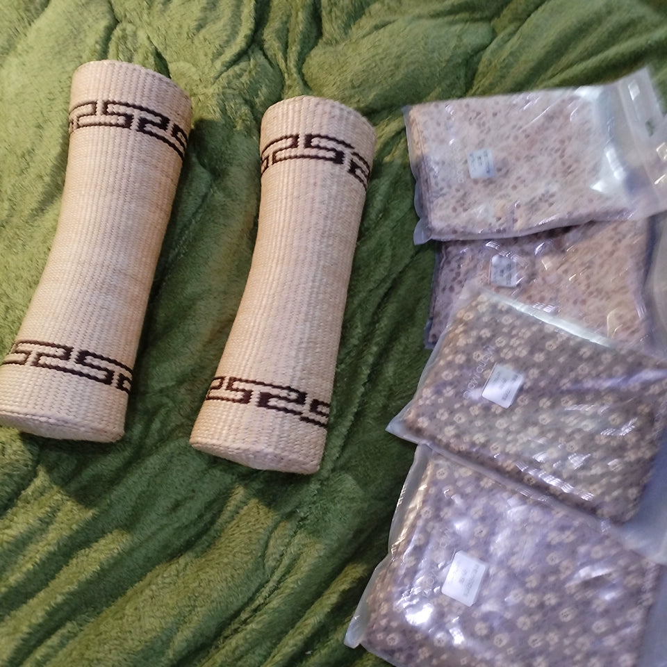 Bamboo Wife round Neck Pillow Straw Cervical Sleeping Bed Cushion for Pregnant Women Household Comfortable Pillow