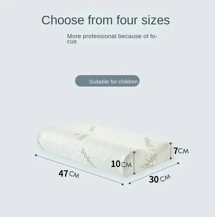 50*30cm Bamboo Fiber Pillow Slow Rebound Health Care Memory Foam Pillow Memory Foam Pillow Orthopedic Pillows Support NeckRelief