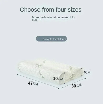 50*30cm Bamboo Fiber Pillow Slow Rebound Health Care Memory Foam Pillow Memory Foam Pillow Orthopedic Pillows Support NeckRelief