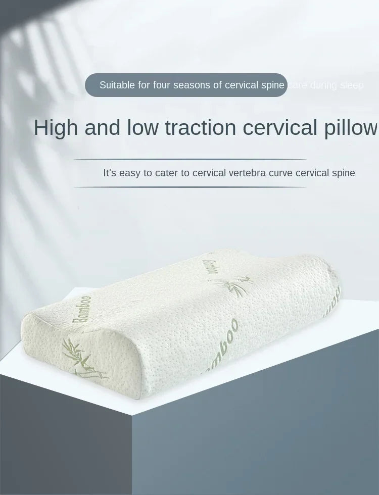 Memory Foam Pillows 40*25cm Bamboo Fiber Pillow Slow Rebound Health Care Relaxing Cervical Orthopedic Pillows Support NeckRelief