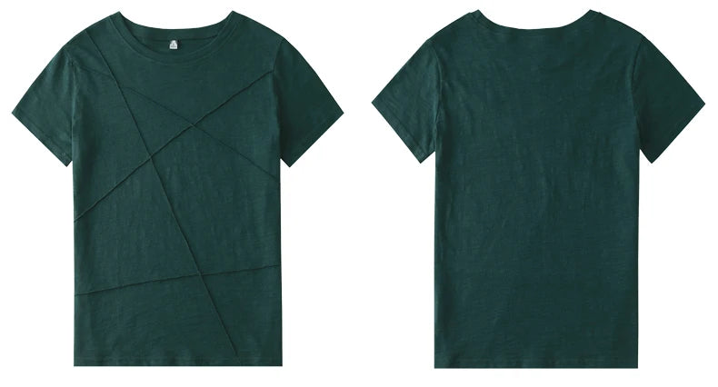 Fashion Spring Summer Slim Bamboo Cotton T-Shirts Women O-Neck Short Sleeve Korean Ribbed T Shirt Female Casual Solid Tops