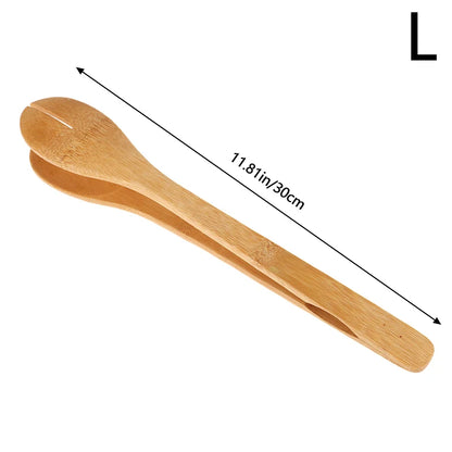Bamboo Food BBQ Salad Toast Tongs Cake Pastry Tea Clip Clamp Useful Bamboo Cooking Tongs Bread Cake Clip Home Kitchen Tools