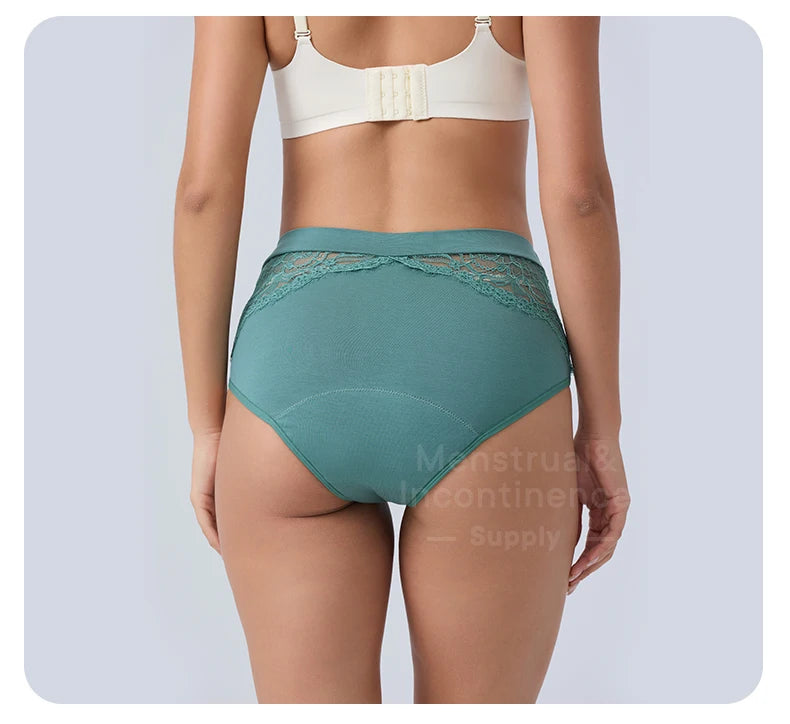 Bamboo Menstruation Panties Women High Waist Breathable Lingerie Leakproof Absorbent Period Briefs Bulk Reusable Underwear