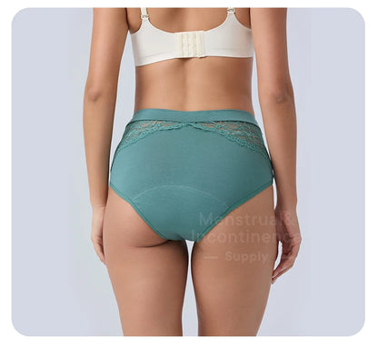Bamboo Menstruation Panties Women High Waist Breathable Lingerie Leakproof Absorbent Period Briefs Bulk Reusable Underwear