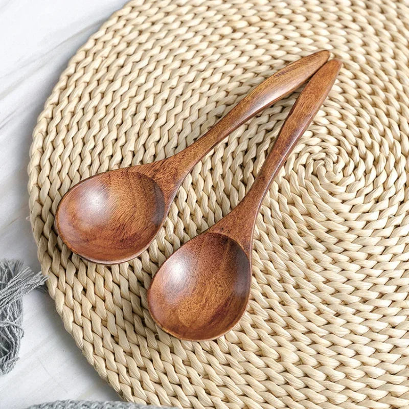 Wooden Spoon Bamboo Kitchen Cooking Utensil Tool Soup Teaspoon Catering for Kicthen Wooden Spoon Bamboo Spoon Dinner Spoon