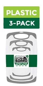 Bamboo Cutting Boards for Kitchen [Set of 3] Wood Cutting Board for Chopping Meat, Vegetables, Fruits, Cheese