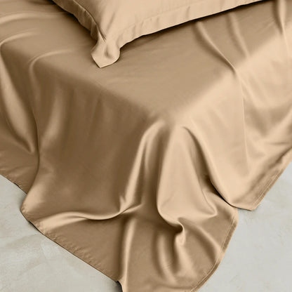 Luxury 100% Bamboo Bed Sheet Set with Fitted Sheets Flat Bedsheet Pillowcase Double Queen King Size Bedding Sets Smooth Silky