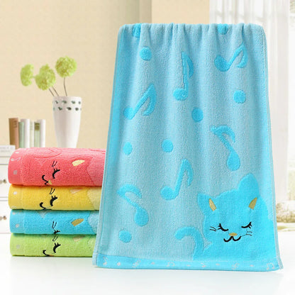 Bamboo fiber adult household soft face towel bath towel Fashion Animal Pattern Soft Towel Quick-dry bath towel Bathroom robes