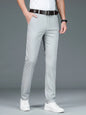 Brand Clothing Luxury Straight Business Suit Pants Men Bamboo Fiber Designer Summer Thin Elegant Casual Long Formal Trouser Male