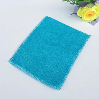 Bamboo Fiber Towel Kitchen Efficient  Anti-grease Cleaning Cloth Household Wiping Rag  Household Cleaning Tools Six Colors