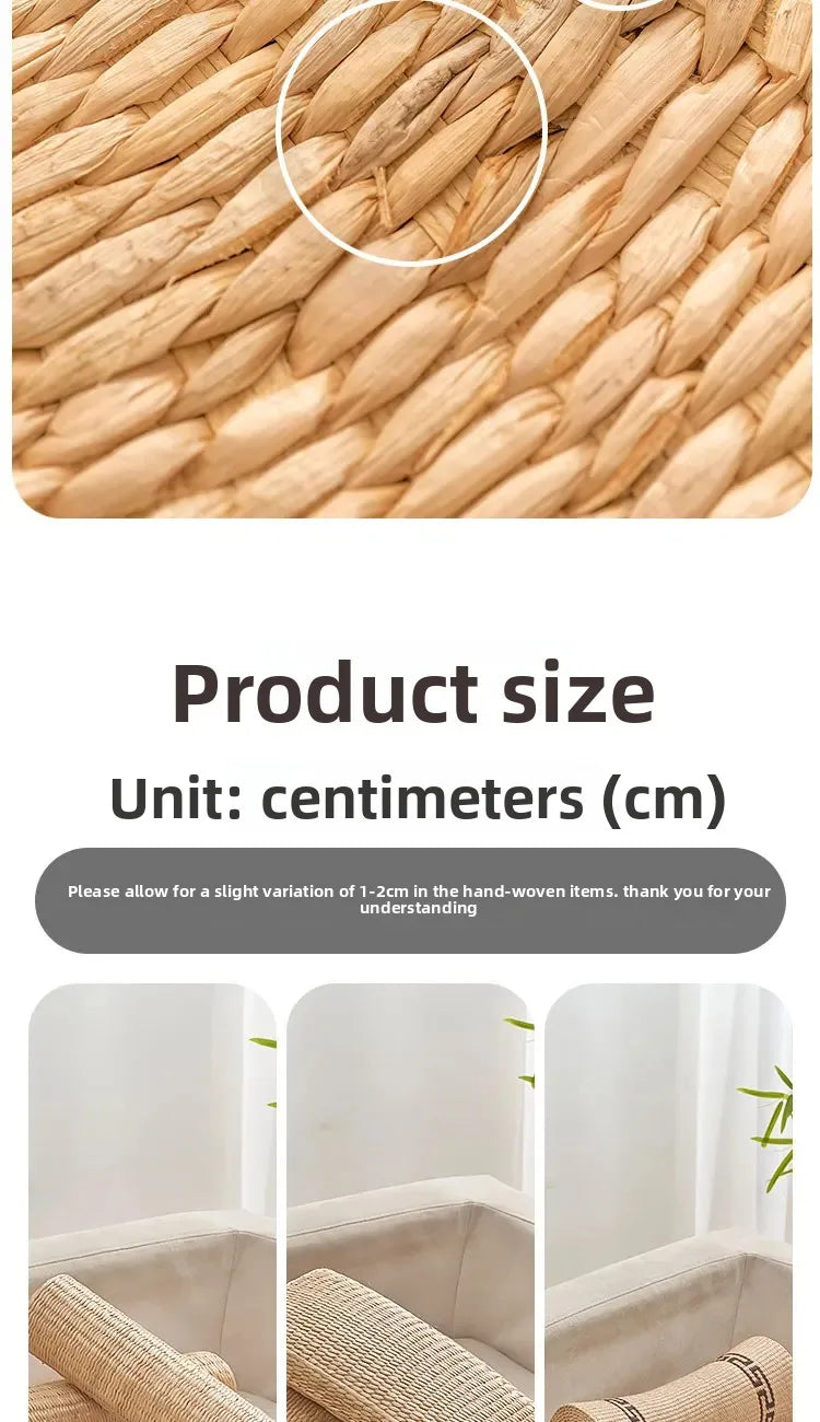 Bamboo Wife round Neck Pillow Straw Cervical Sleeping Bed Cushion for Pregnant Women Household Comfortable Pillow