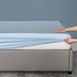 Organic Bamboo Bed Fitted Sheet Solid Color Silky Bed Cover Luxury Mattress Cover with Rubber Band Double Queen Size Customized