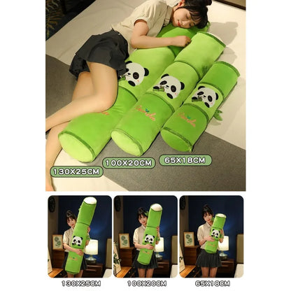 Panda Bamboo Throw Pillow Blanket Lunch Break Blanket Dual-purpose Two-in-one Panda Bamboo Tube Sleeping Leg Pillow