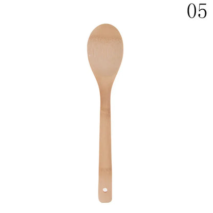 kitchen tools 6pcs Bamboo Spoon Spatula Kitchen Utensil Wooden Cooking Tool Mixing Set