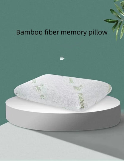 Bamboo fiber slow rebound bread memory pillow for protection, space cotton invisible zipper design, single person adult pillow c