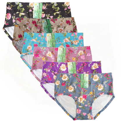 Bamboo Fiber Panties,Plus Sizes Underwear Panties,Women's Panties With Floral Pattern,Mid-waist Women's Briefs,Large Panty Woman