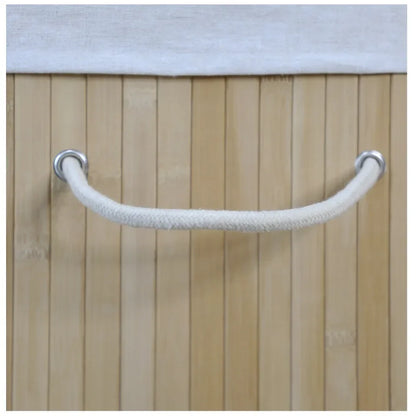 Bamboo Laundry Basket Breathable Woven Knit Laundry Basket Large Capacity Laundry Basket Environmentally Friendly Laundry Basket