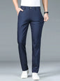 Brand Clothing Luxury Straight Business Suit Pants Men Bamboo Fiber Designer Summer Thin Elegant Casual Long Formal Trouser Male
