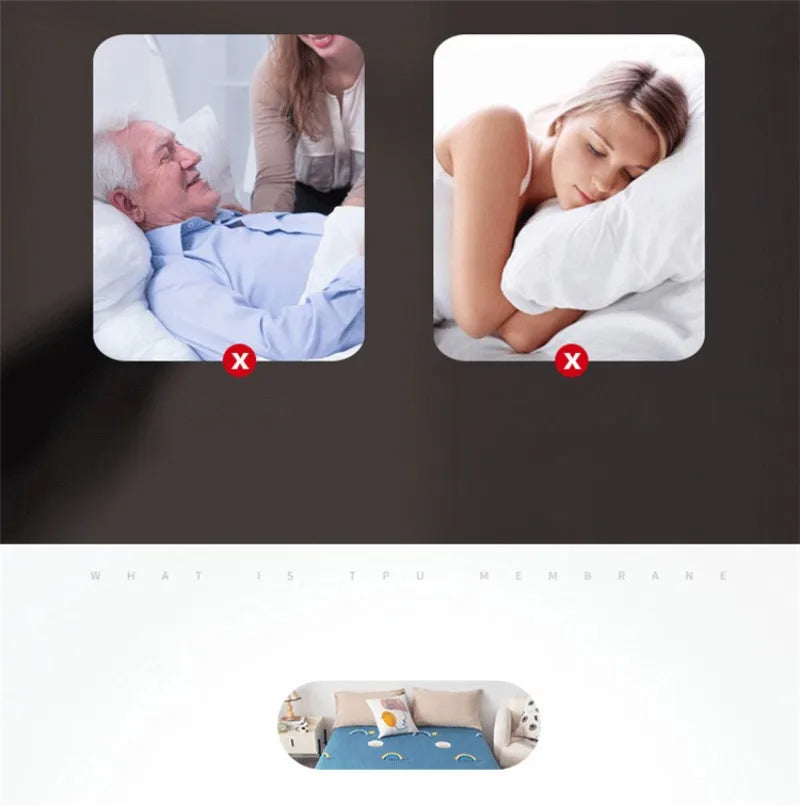 100% Waterproof Bed  Bed Covers Washable Bed Sheets Incontinence Prevention  Anti-slip Bed Cover Not Including Pillowcase Room