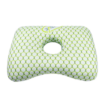 Bamboo Fiber Single Hole Ear Pillow - Elderly Patients Orthopedic Design, Beauty Salon Adult Side Sleeping Pillow for Pressure