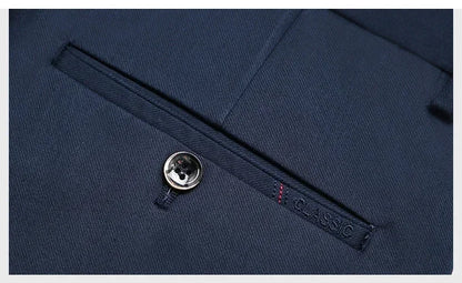 Bamboo Fiber Men's Casual Pants Black Spring Autumn New Style Stretch Straight Breathable Classic Business Suit Trousers Male