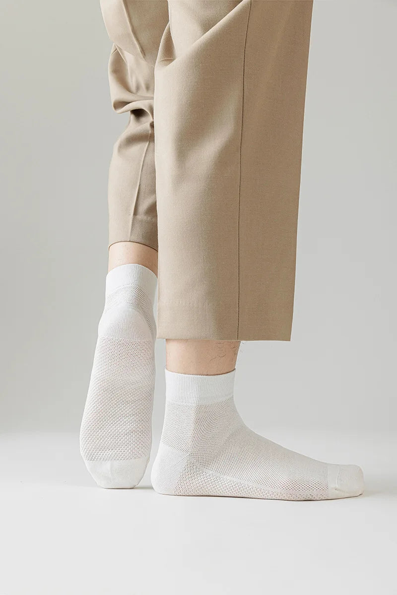 Bamboo Socks Thin Summer Men's Breathable Socks Absorbent Deodorant Bamboo Fiber Mesh Short Sock