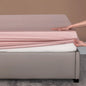 Organic Bamboo Bed Fitted Sheet Solid Color Silky Bed Cover Luxury Mattress Cover with Rubber Band Double Queen Size Customized
