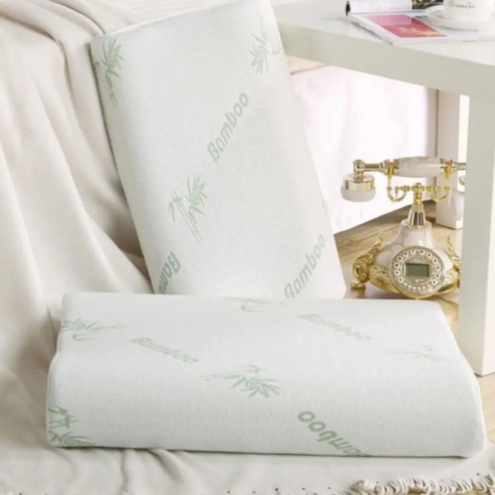 Bamboo Fiber Pillow Slow Rebound Health Care Memory Foam Pillow Memory Foam Pillow Orthopedic Pillows Support NeckRelief