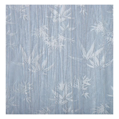 Blue bamboo forest, velvet embossed polyester jacquard cloth, pleated relief Chinese style cheongsam clothing designer fabric