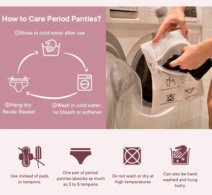 Bamboo Menstruation Panties Women High Waist Breathable Lingerie Leakproof Absorbent Period Briefs Bulk Reusable Underwear