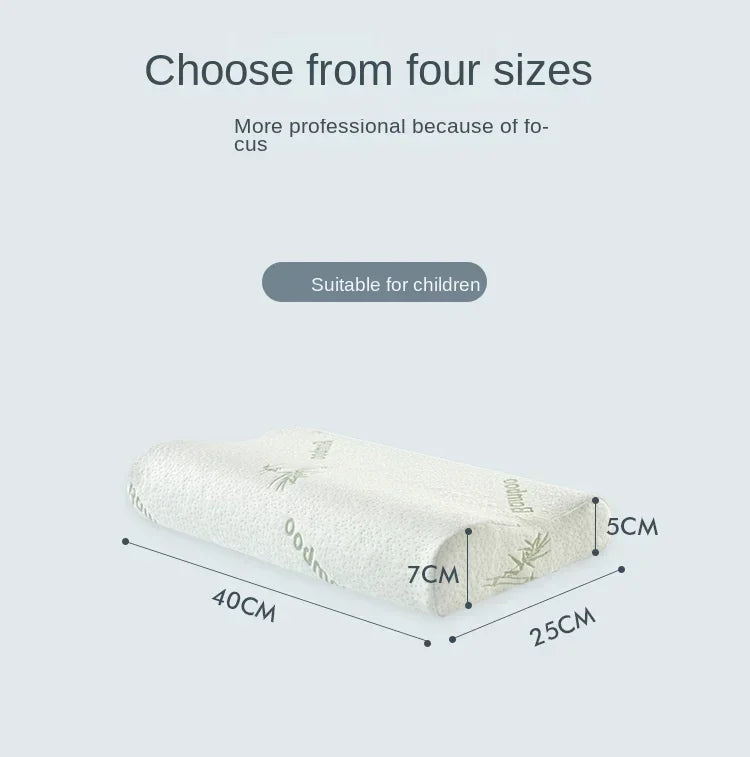 Memory Foam Pillows 40*25cm Bamboo Fiber Pillow Slow Rebound Health Care Relaxing Cervical Orthopedic Pillows Support NeckRelief