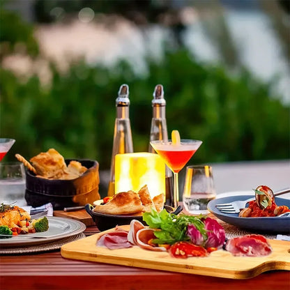 Bamboo Cutting Boards for Kitchen Bamboo Chopping Board with Handles for Pizza Bread Steak Tray Baking Serving Board