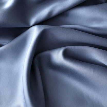 100%Organic Eucalyptus Plain Blue Flat Bed Sheets Lyocell Silky Soft Smooth Breathable Gentle to Skin Pillow shams