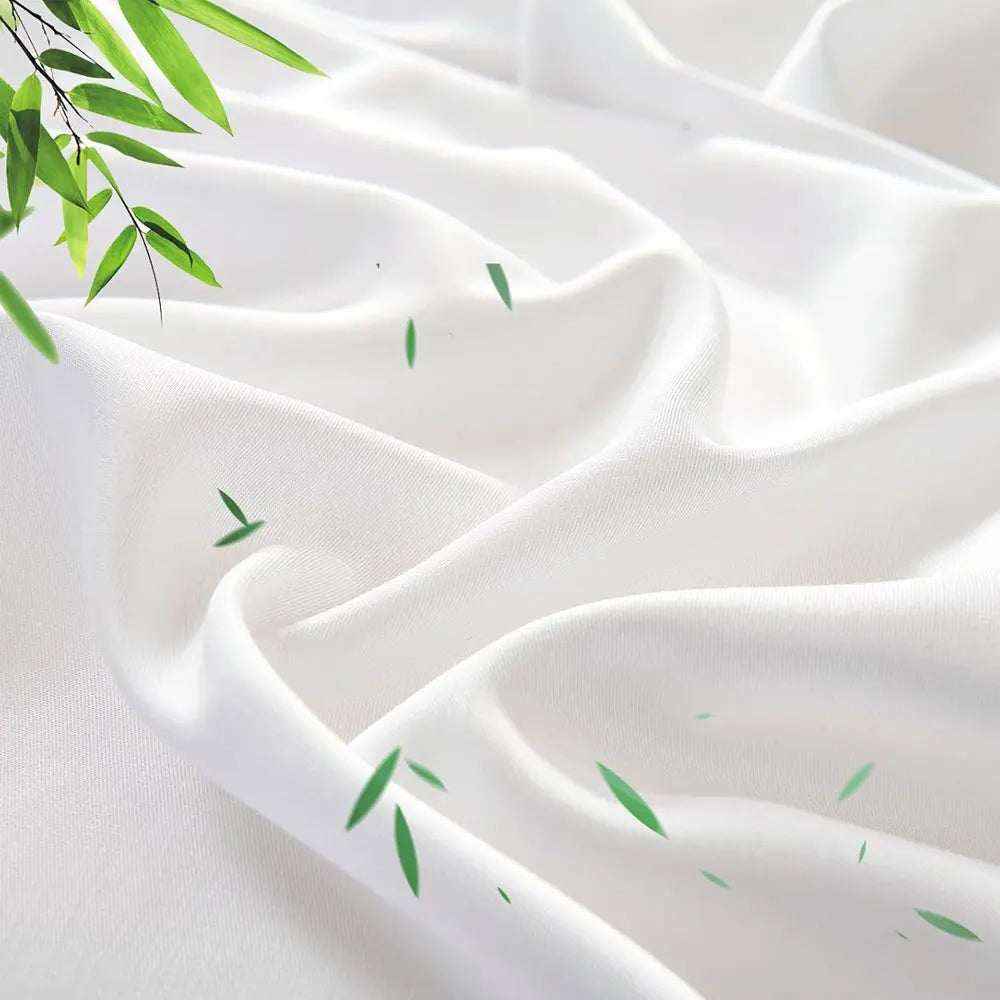 2pcs Bamboo Pillowcase for Hot Sleepers & Night Sweats Softness Cooling Pillow Cover with Envelope Closure