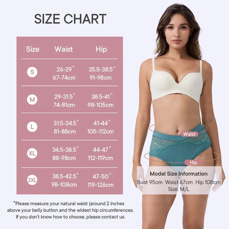 Bamboo Menstruation Panties Women High Waist Breathable Lingerie Leakproof Absorbent Period Briefs Bulk Reusable Underwear
