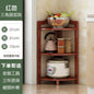 Kitchen Corner Bamboo Rack, Multi-Tier Storage Organizer, Freestanding Bookshelf for Cooking Utensils or Pantry Supplies