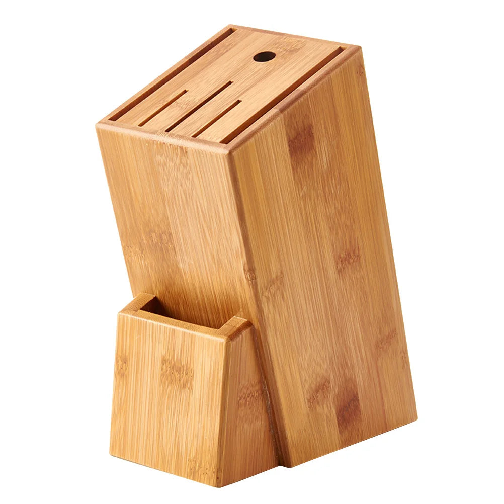 Bamboo Knife Block Stand Organizerbamboo Holder Bamboo Rack Kitchen Rack Wood Block Kitchen Accessories