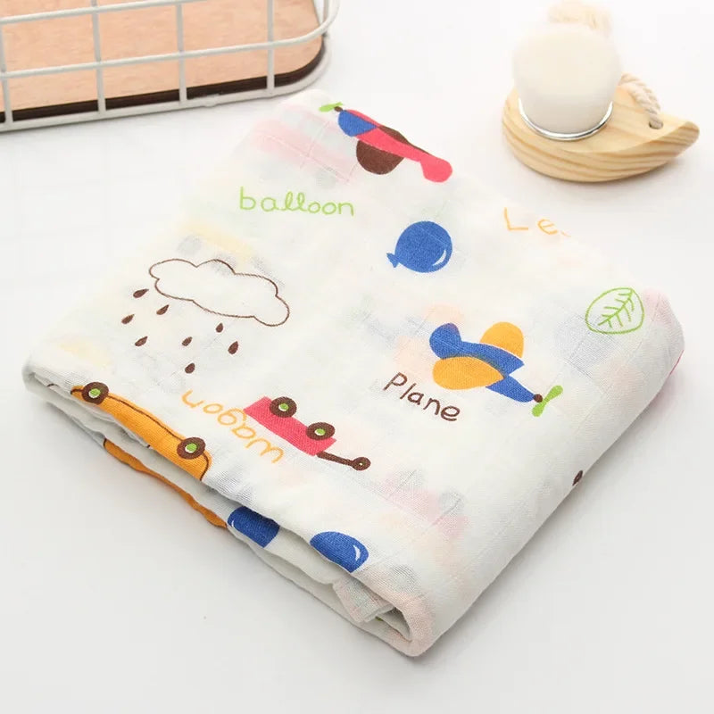 Bamboo Cotton Swaddle Wrap Baby Blanket Newborn Baby Swaddle Infant Wrap Soft Baby Bath Towel Swaddle Blankets