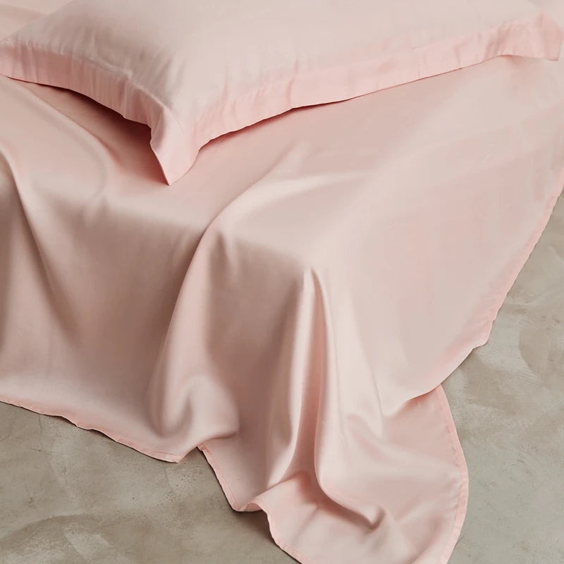 Luxury 100% Bamboo Bed Sheet Set with Fitted Sheets Flat Bedsheet Pillowcase Double Queen King Size Bedding Sets Smooth Silky