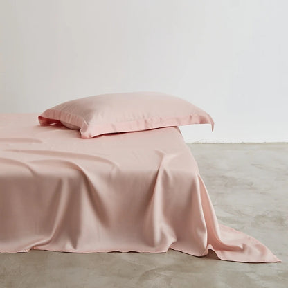 Luxury 100% Bamboo Bed Sheet Set with Fitted Sheets Flat Bedsheet Pillowcase Double Queen King Size Bedding Sets Smooth Silky